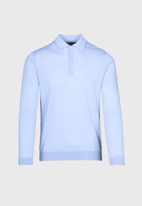 Paul Stuart Cashmere & Silk Long Sleeve Polo, image 1