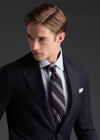 Paul Stuart Silk Grenadine Stripe Tie, thumbnail 2