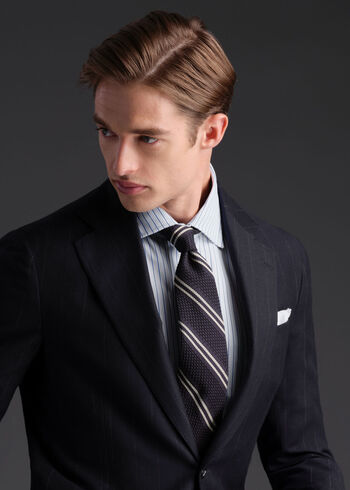 Paul Stuart Silk Grenadine Stripe Tie