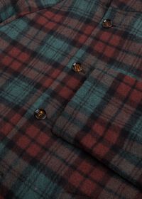 Paul Stuart Tartan Plaid Wool Hooded Coat, thumbnail 3