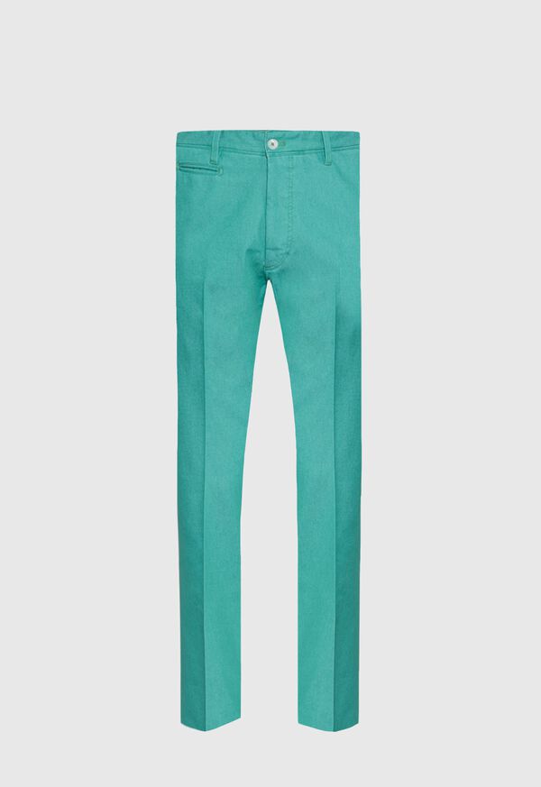 Paul Stuart Cotton Denim Plain Front Pant, image 1