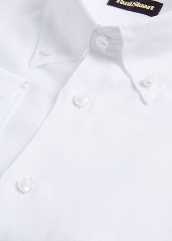 Paul Stuart Solid Linen Sport Shirt
