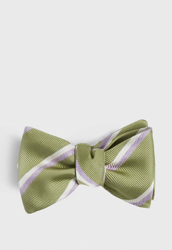 Paul Stuart Regimental Thin Stripe Bow Tie, image 1