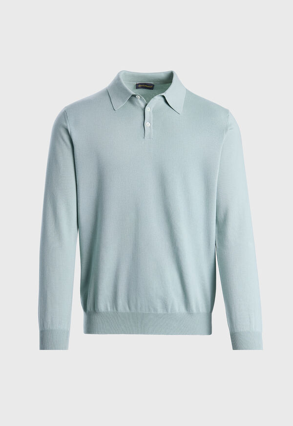 Paul Stuart Egyptian Cotton Long Sleeve Polo, image 1