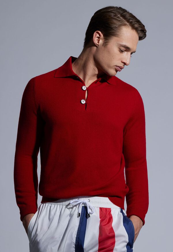 Paul Stuart Cashmere Polo Sweater, image 2