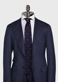Paul Stuart Navy Santa Holiday Tie, thumbnail 2