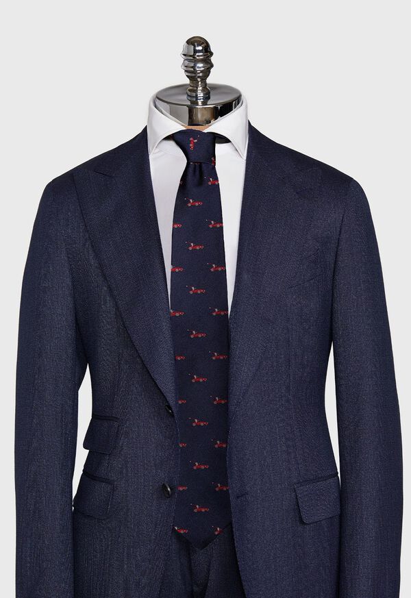Paul Stuart Navy Santa Holiday Tie, image 2