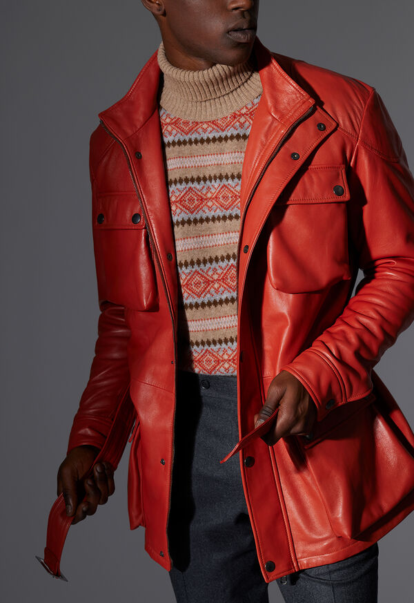 Paul Stuart Paprika Leather Field Jacket Look, image 1