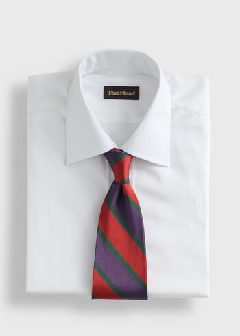 Paul Stuart Woven Silk Multi Color Stripe Tie