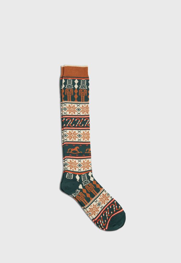 Paul Stuart Candy Cane Snowflake Sock, image 1