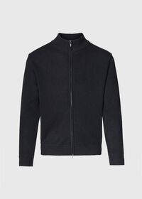 Paul Stuart Alpaca Links Stitch Full Zip Cardigan, thumbnail 1