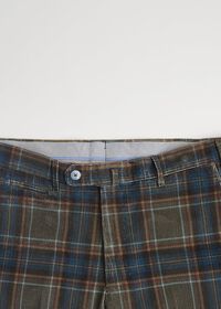 Paul Stuart Navy Multi Printed Plaid Pant, thumbnail 3