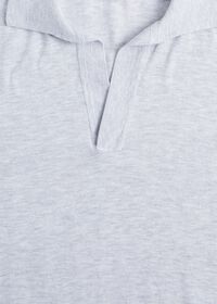 Paul Stuart Cotton Knit Johnny Collar Short Sleeve Shirt, thumbnail 3