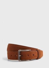 Paul Stuart Suede Calf Belt with Antiqued Nickel Buckle, thumbnail 1