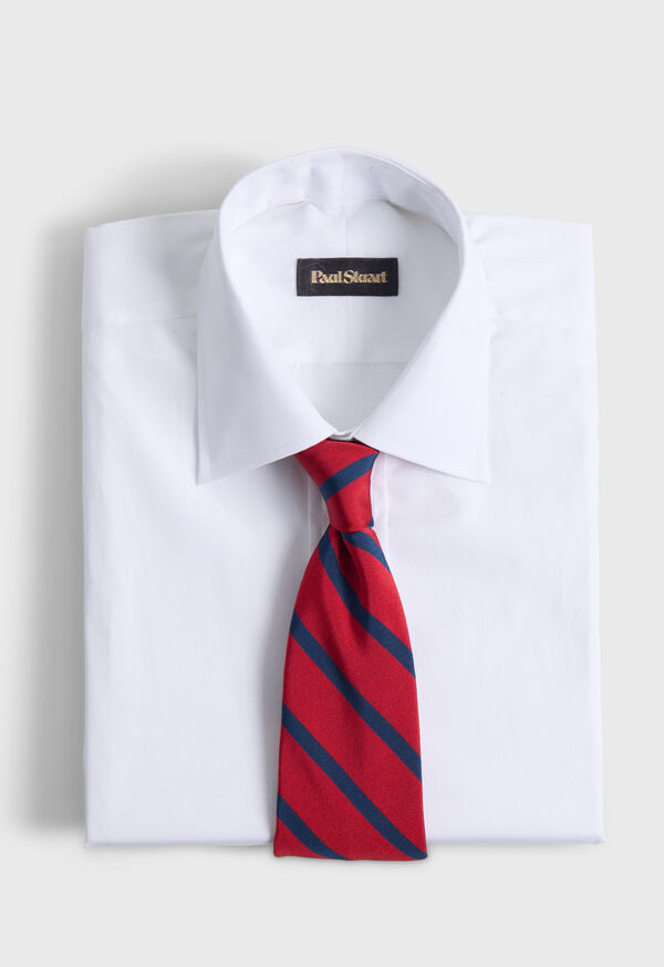 Paul Stuart Woven Silk Regimental Stripe Tie, image 2
