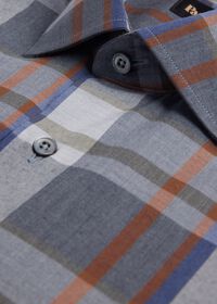 Paul Stuart Cotton Flannel Plaid Sport Shirt, thumbnail 2