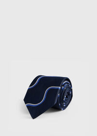 Paul Stuart Silk Deco Wave Tie, thumbnail 1