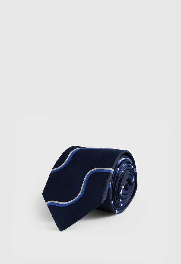 Paul Stuart Silk Deco Wave Tie, image 1