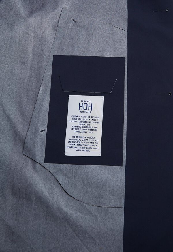 Paul Stuart Navy Waterproof Trench Coat, image 5