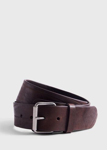 Paul Stuart Wide Vintage Leather Belt