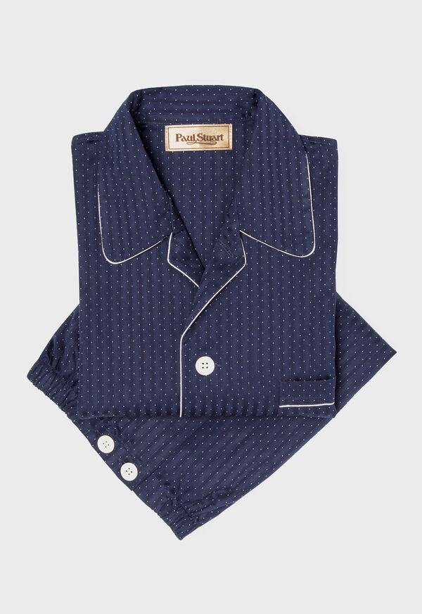 Paul Stuart Satin Stripe & Dot Cotton Pajama, image 1