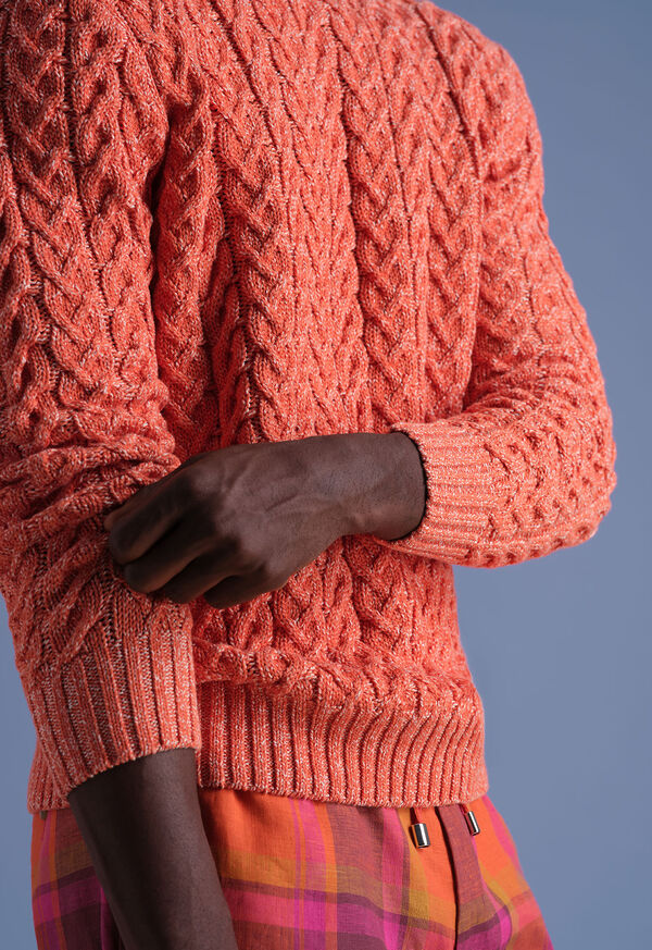 Paul Stuart Cotton Cable Crewneck Sweater, image 3