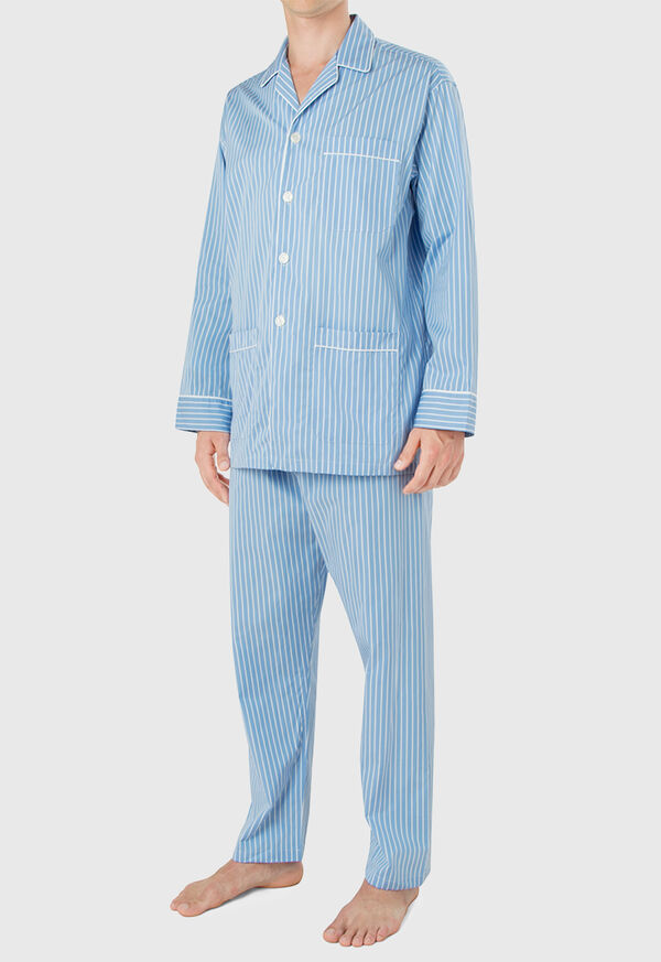 Light Blue & White Striped Pajamas