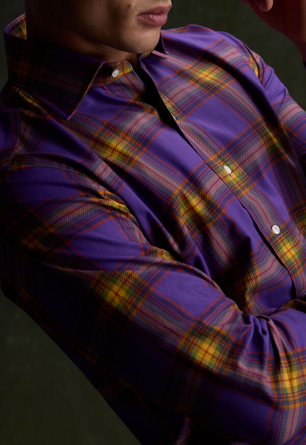 Paul Stuart Plaid Print Sport Shirt, image 6