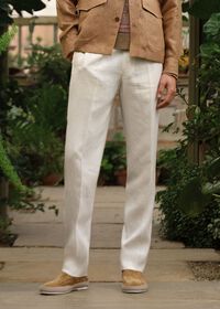 Paul Stuart Soft Linen Canvas Dress Trouser, thumbnail 2