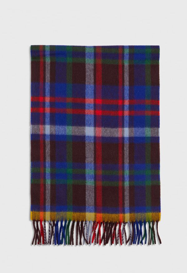 Paul Stuart Cashmere Multi Color Plaid Scarf, image 2