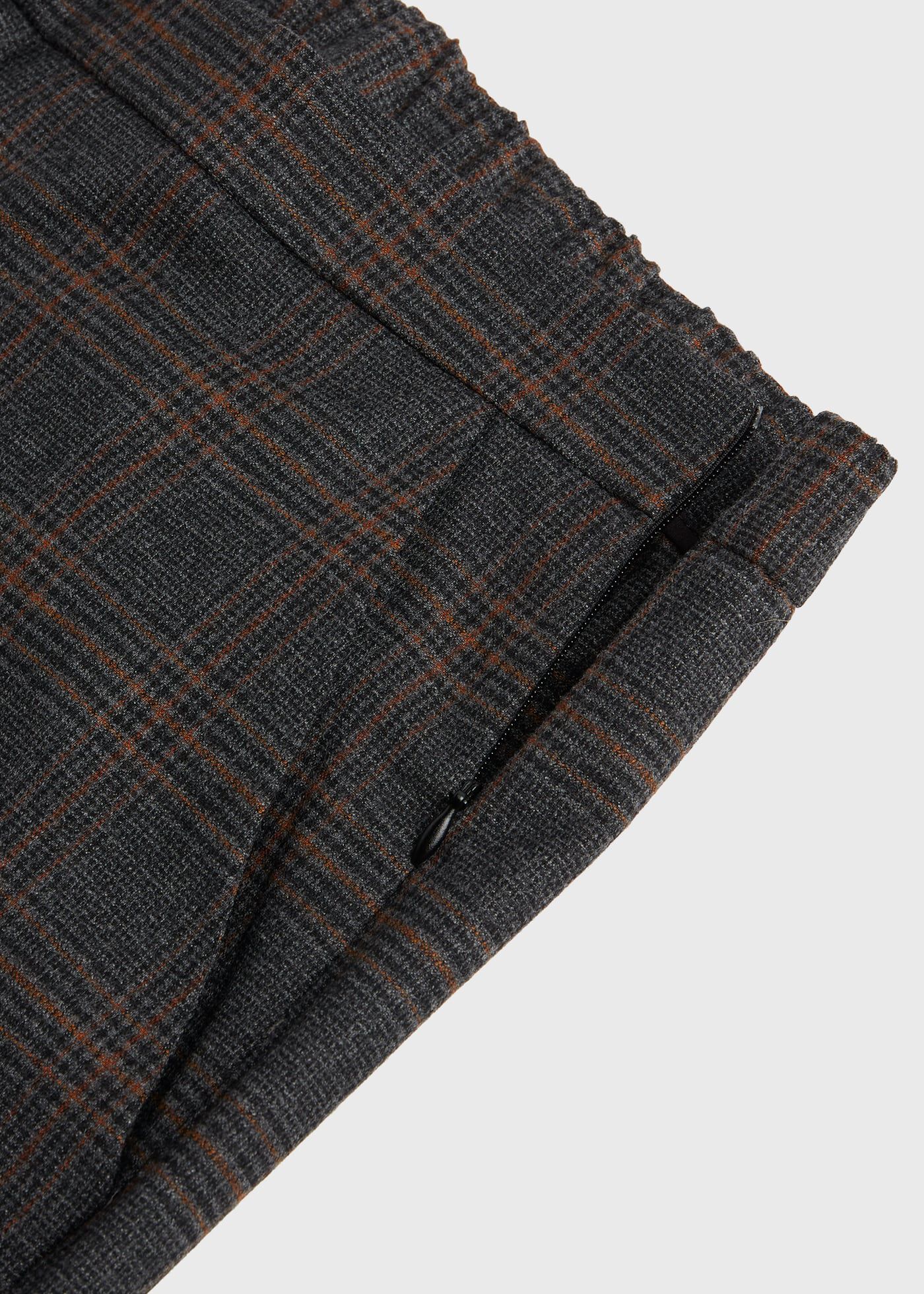 Wool Blend Plaid Pant