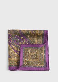 Paul Stuart Silk Paisley Pocket Square, thumbnail 1