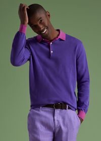 Paul Stuart Cotton Long Sleeve Polo, thumbnail 2