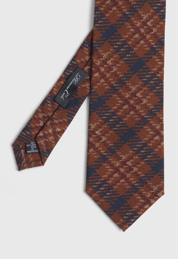 Paul Stuart Wool Plaid Tie, image 1