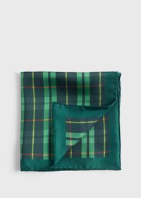 Paul Stuart Silk Plaid Print Pocket Square, thumbnail 1