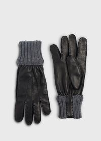 Paul Stuart Deerskin Glove with Cashmere Ribbed Cuff, thumbnail 1