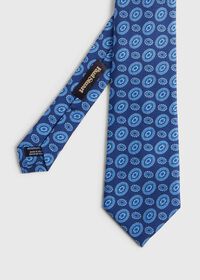 Paul Stuart Printed Silk Tossed Oval Tie, thumbnail 1