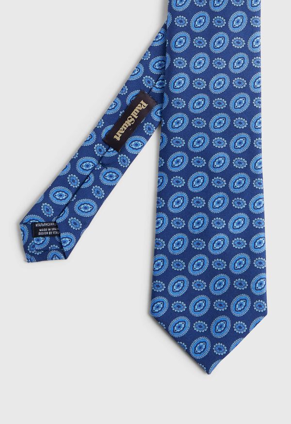 Paul Stuart Printed Silk Tossed Oval Tie, image 1