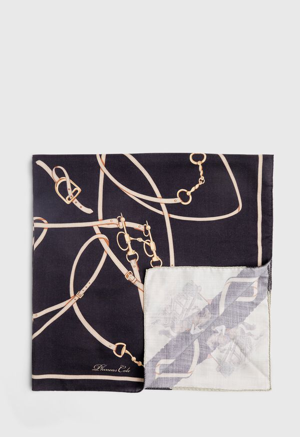 Paul Stuart Black Horse Tack Scarf, image 1