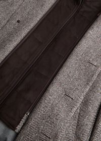 Paul Stuart Brown & White Herringbone Coat With Gilet, thumbnail 5