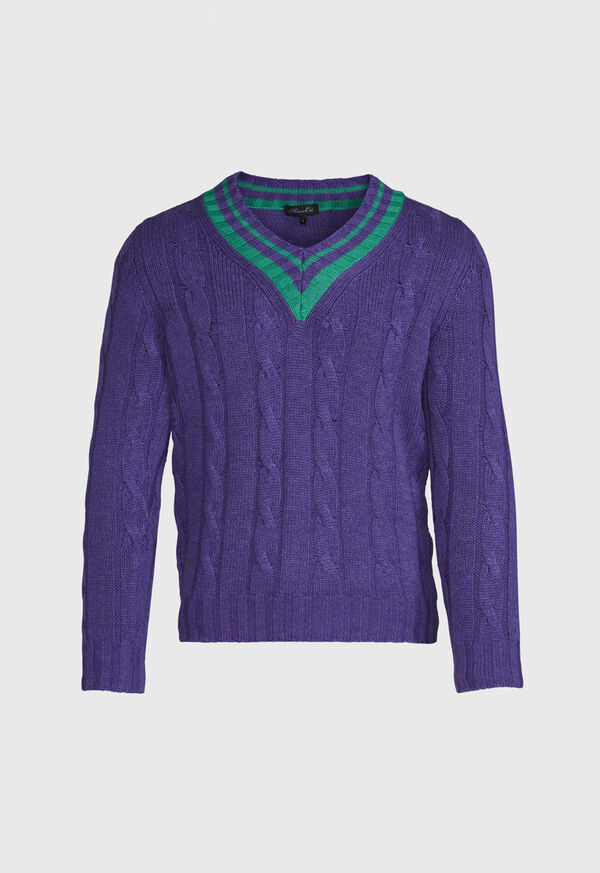 Paul Stuart Cable Tennis Sweater, image 1