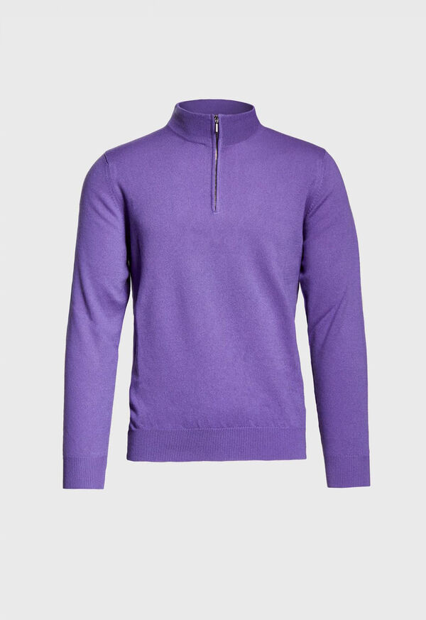 Paul Stuart Lightweight Cashmere Quarter Zip Sweater, image 1