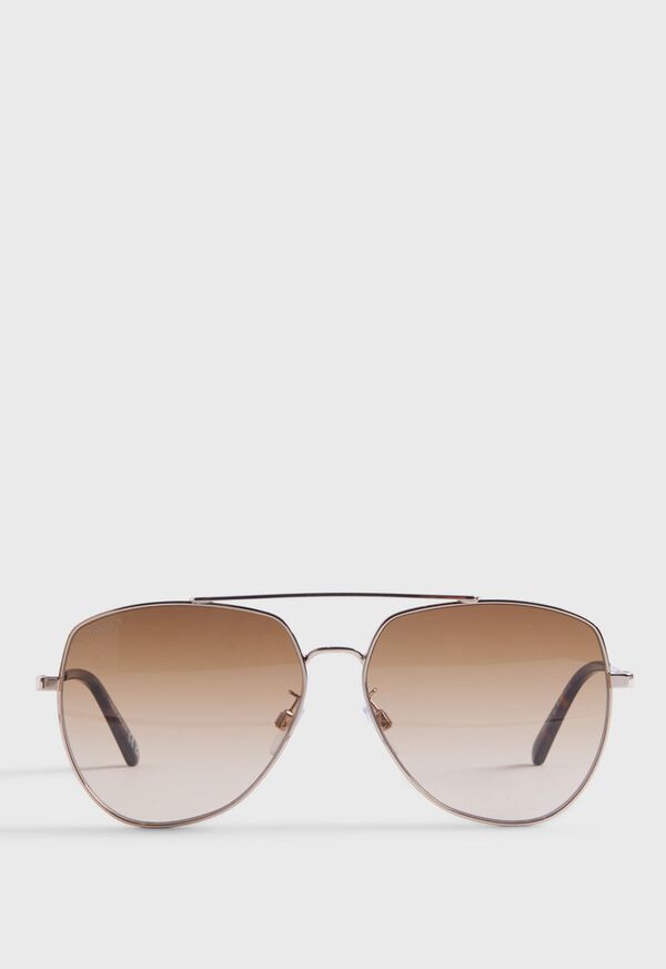 Paul Stuart BALLY Shiny Rose Gold Aviator Sunglasses, image 1