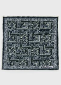 Paul Stuart Printed Silk Paisley Pocket Square, thumbnail 2