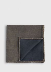 Paul Stuart Solid Pocket Square with Contrast Border Stitch, thumbnail 1