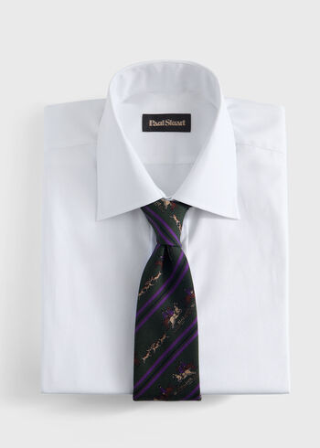 Paul Stuart Woven Silk Rider Motif Tie