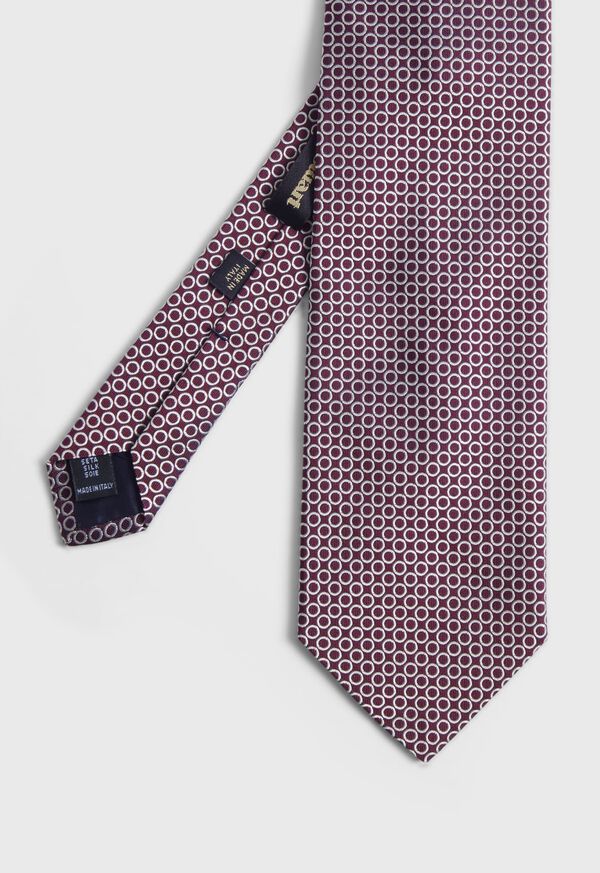 Paul Stuart Silk Jacquard Deco Rings Tie, image 1