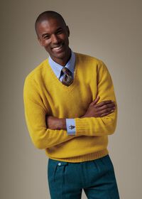 Paul Stuart Shetland Wool V-Neck Sweater, thumbnail 2