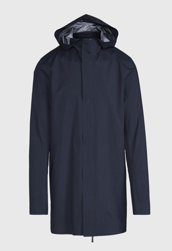 Paul Stuart Navy Hooded Waterproof Jacket, image 1