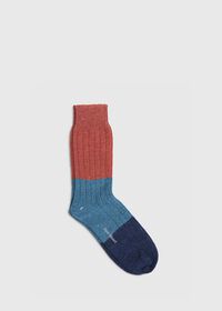 Paul Stuart Donegal Wool Colorblock Sock, thumbnail 1
